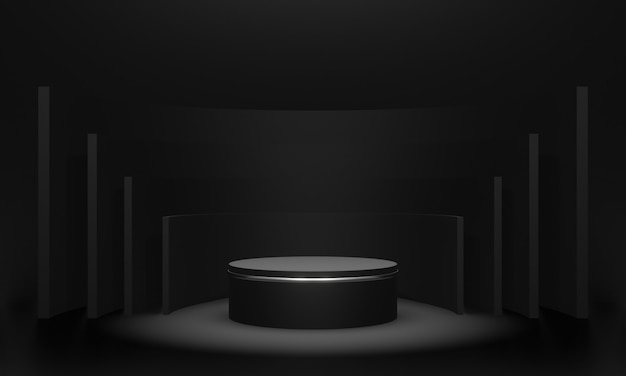 3D-рендеринг черного подиума
