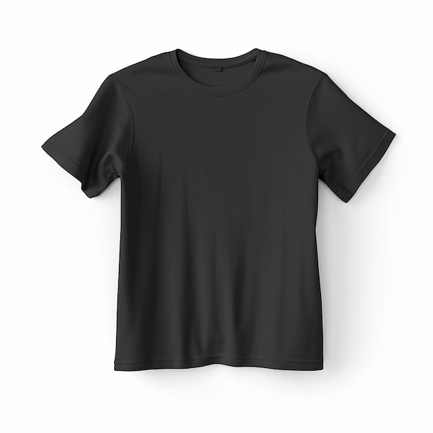 3D rendered Black Tshirt with copy space mockup