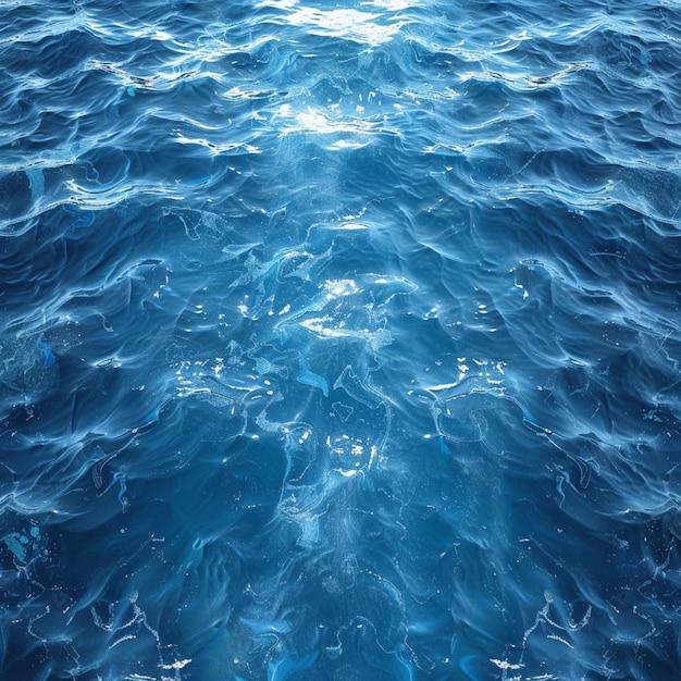 3D rendered Blue water surface