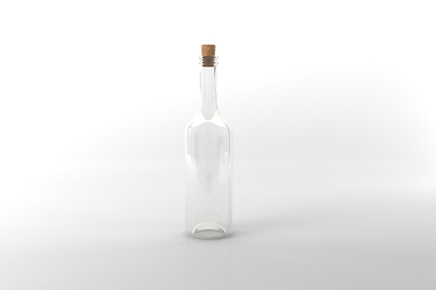 Foto modello di mockup di bottiglie con rendering 3d