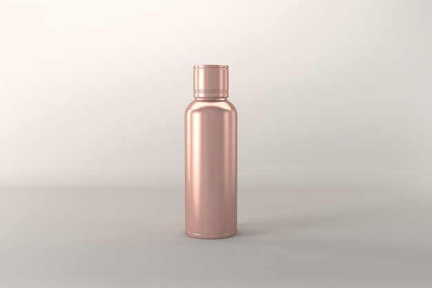 Photo 3d rendered bottles mockup template