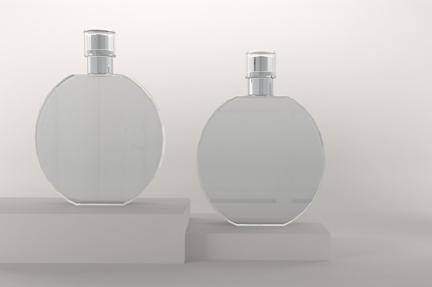 3D Rendered Bottles Mockup Template