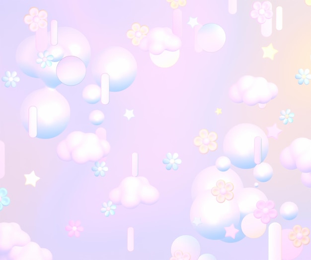 写真 3dレンダリング アニメ 花の空