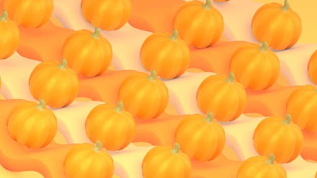 3d rendered cartoon pumpkin pattern