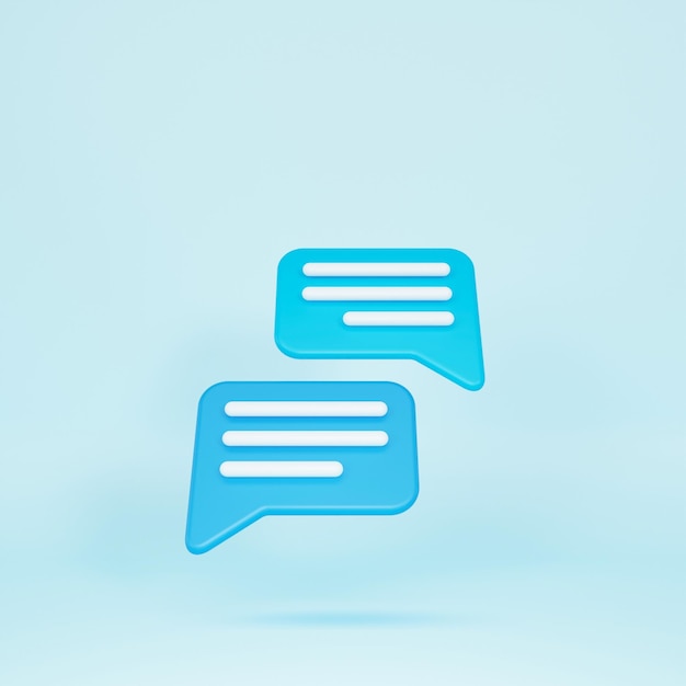 3D Rendered Chat Icon Design