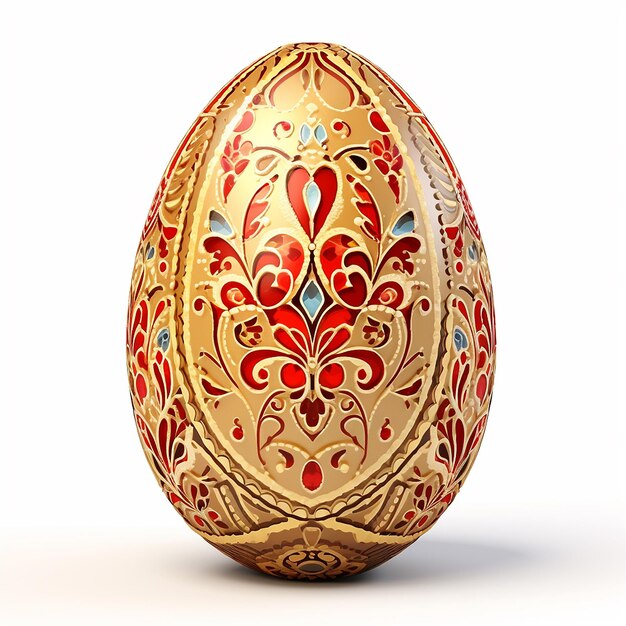 3d rendered Easter egg isolated on white background