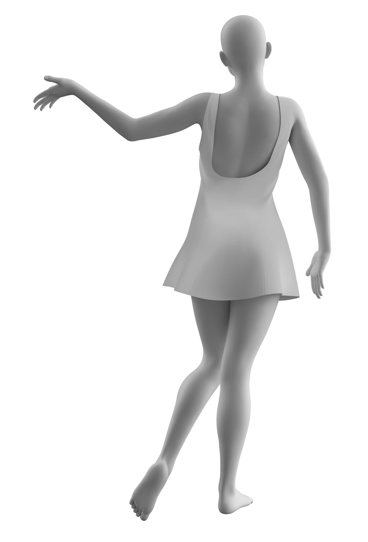 Photo 3dレンダリング シャツのドレスを着た女性マネキン