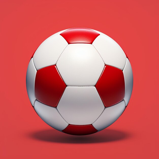 Photo 3d rendered football flat with solid background