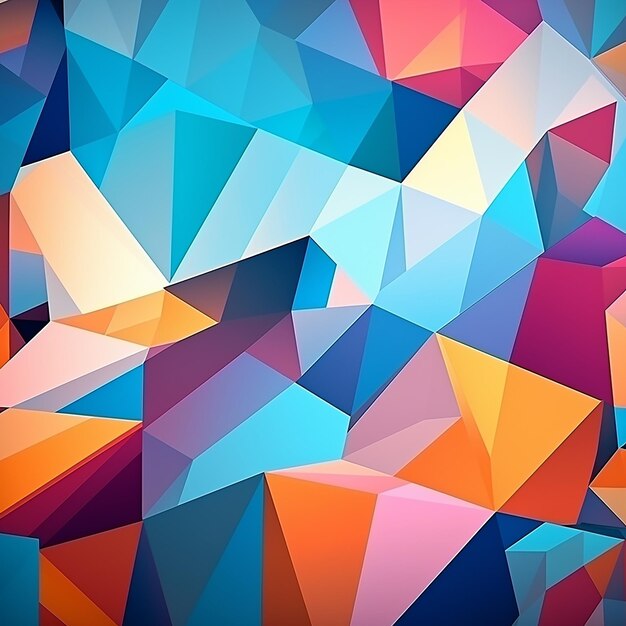 3d rendered geometric colored abstract textured background in neural pattern