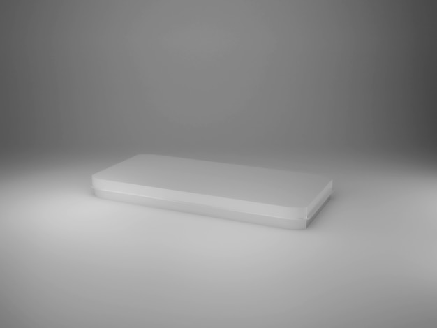 3D Rendered Geometry Box Premium Foto voor Box Mockup
