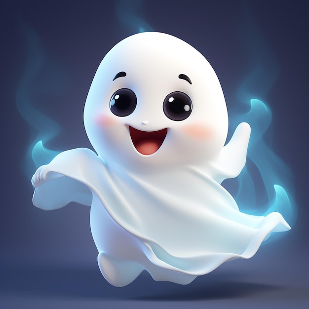 3d rendered happy ghost baby