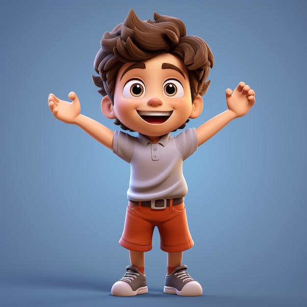 3d rendered illustration of boy