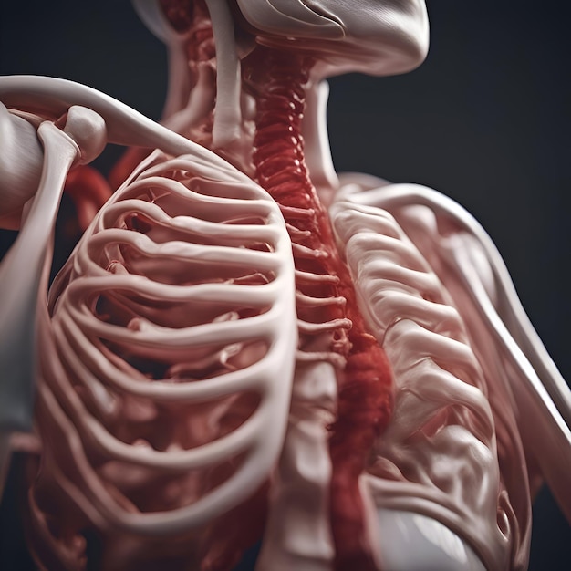 3d rendered illustration of the human body the skeletal system