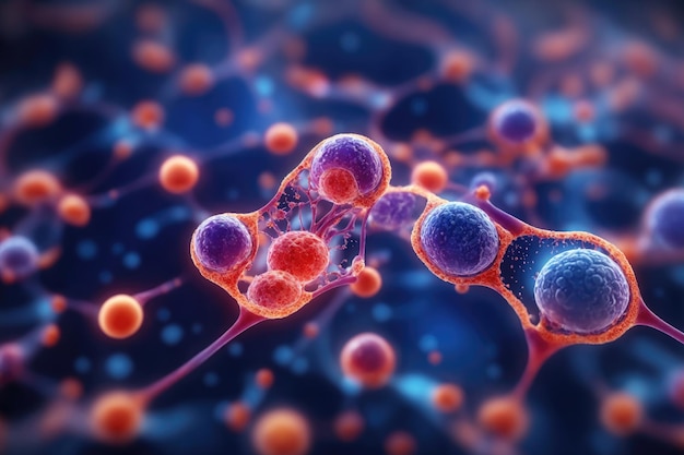 3D rendered Illustration of Leukemia cells in the blood stream