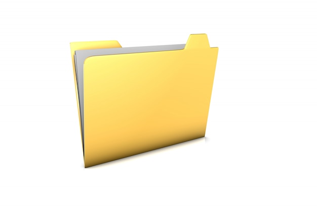 3D rendered Illustration of a turning Folder