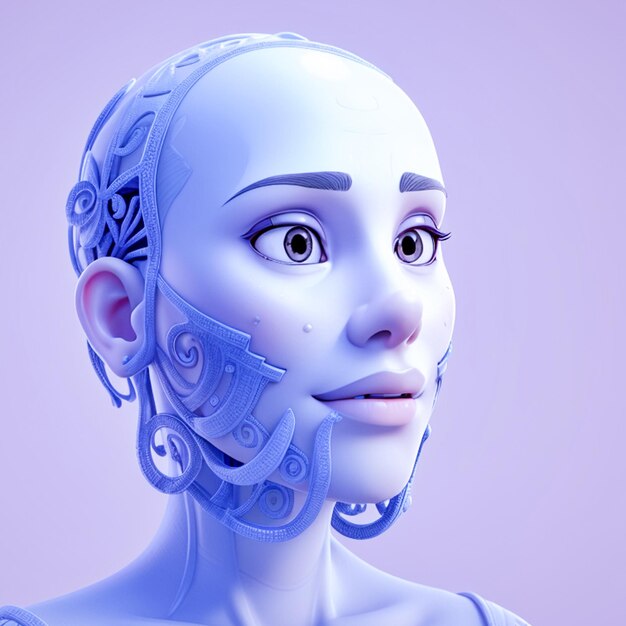 3d Rendered Illustration woman face Image Ai