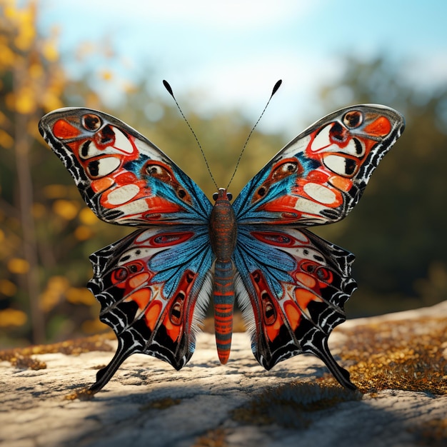 3d rendered image of butterfly