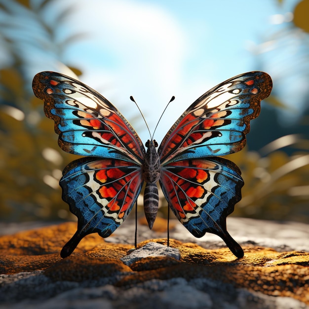 3d rendered image of butterfly