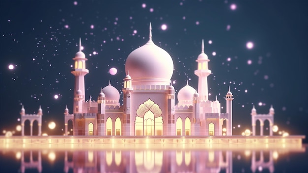 3D rendered model for Islamic Mosque