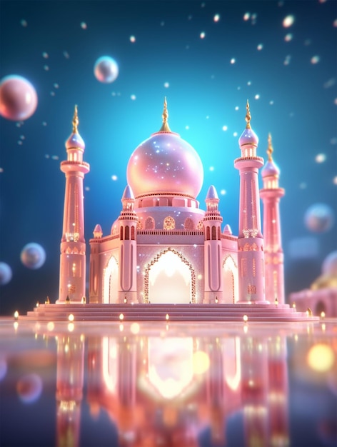 3D rendered model for Islamic Mosque