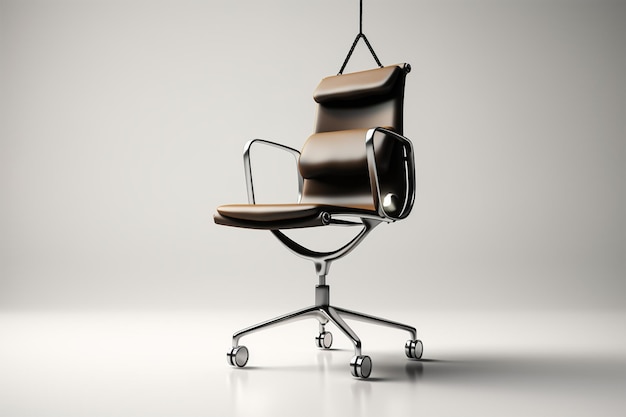 3d rendered office chair on isolated white background