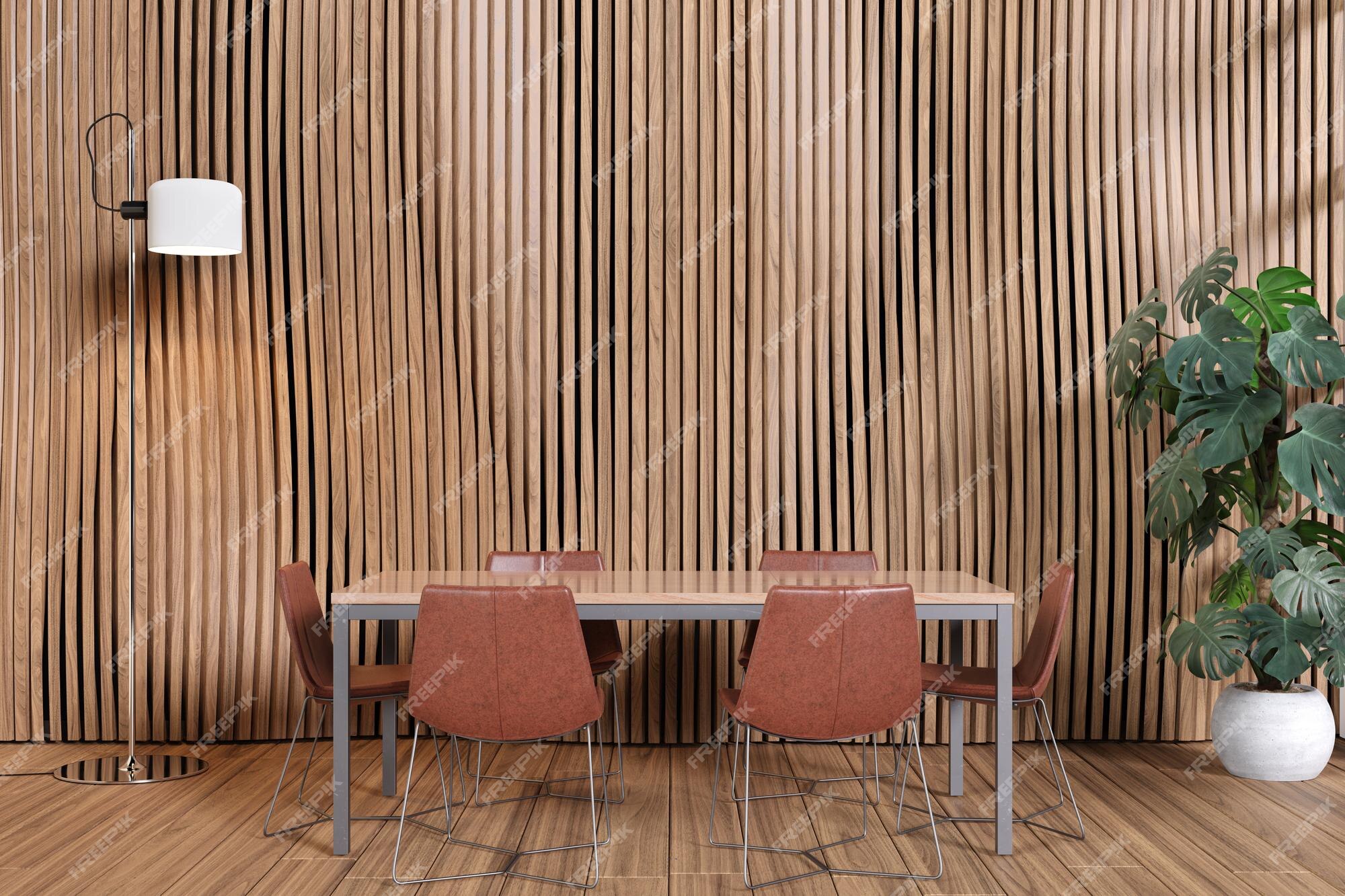 Premium Photo | 3d rendered office room with wood floor and decorative wood panel Premium Photo | 3d rendered office room with wood floor and decorative wood panel