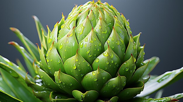 3d rendered photo of artichoke on a simple background