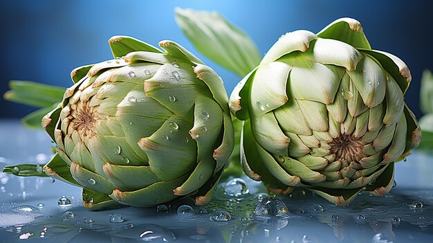 3d rendered photo of artichoke on a simple background