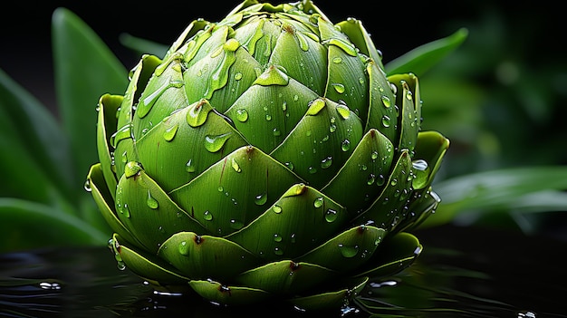 3d rendered photo of artichoke on a simple background