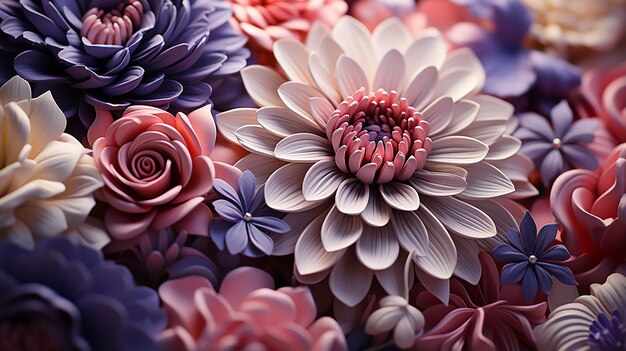 3d rendered photo of beautiful flowers