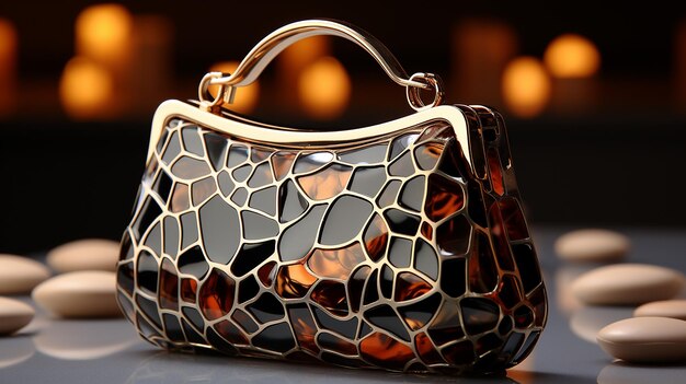 Photo 3d rendered photo of beautiful purse design