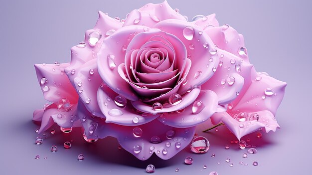 3d rendered photo of beautiful rose design