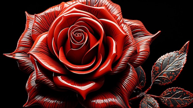 3d rendered photo of beautiful rose design