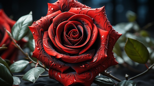 3d rendered photo of beautiful rose design