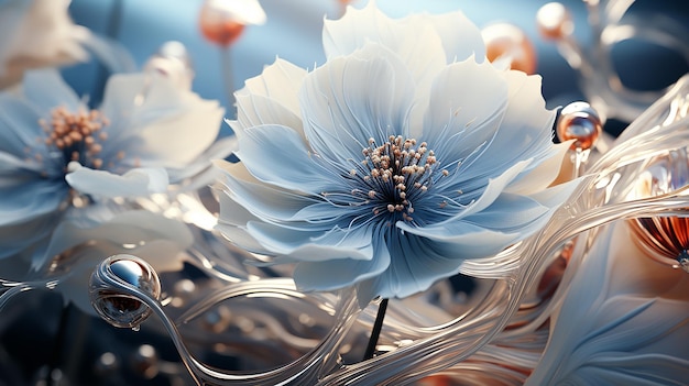 3d rendered photo of beautiful rose design