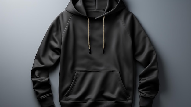 3d rendered photo of black hoodie design