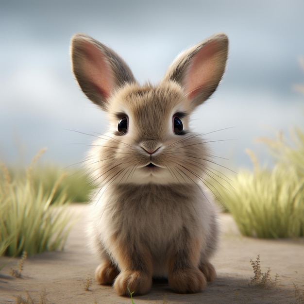 3d rendered photo of bunny