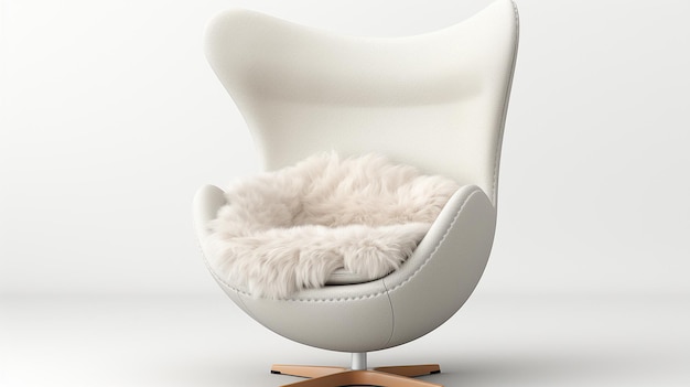 Foto foto 3d del design della sedia per affari e per la casa con sfondo bianco