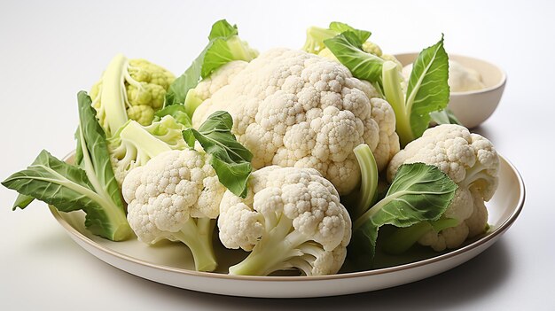 3d rendered photo of cauliflower on a simple background