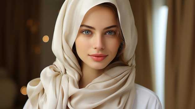 3d rendered photo of cute hijab girl