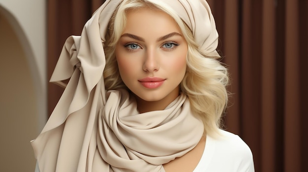 3d rendered photo of cute hijab girl