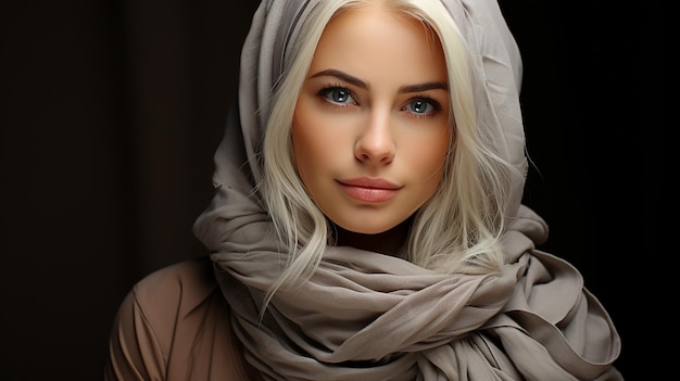 3d rendered photo of cute hijab girl