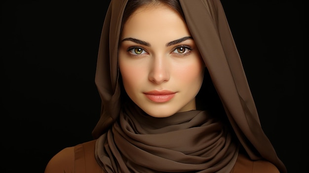 3d rendered photo of cute hijab girl