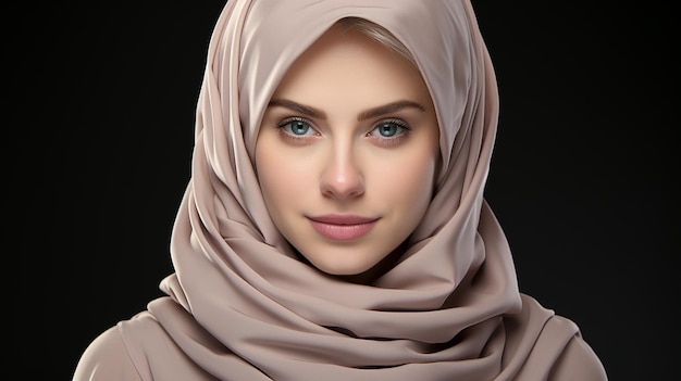 3d rendered photo of cute hijab girl