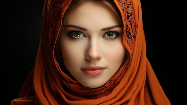 Photo 3d rendered photo of cute hijab girl