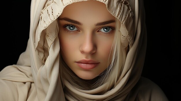 3d rendered photo of cute hijab girl