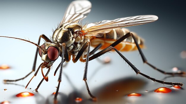 Photo 3d rendered photo of domestic housefly