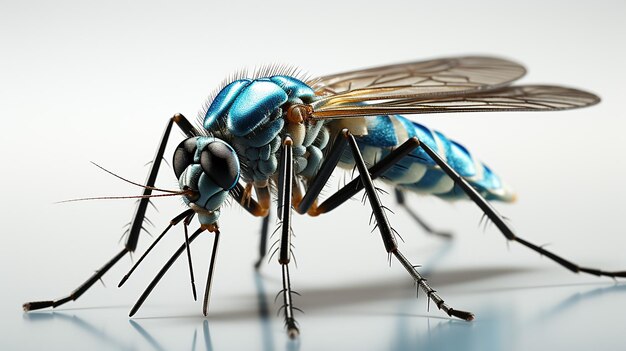 Photo 3d rendered photo of domestic housefly