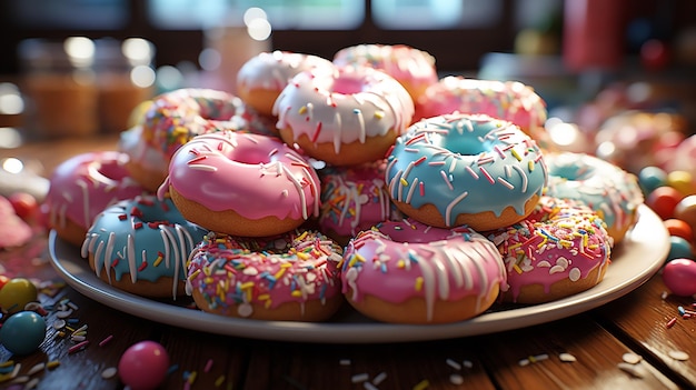 Photo 3d rendered photo of donut