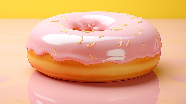 Photo 3d rendered photo of donut